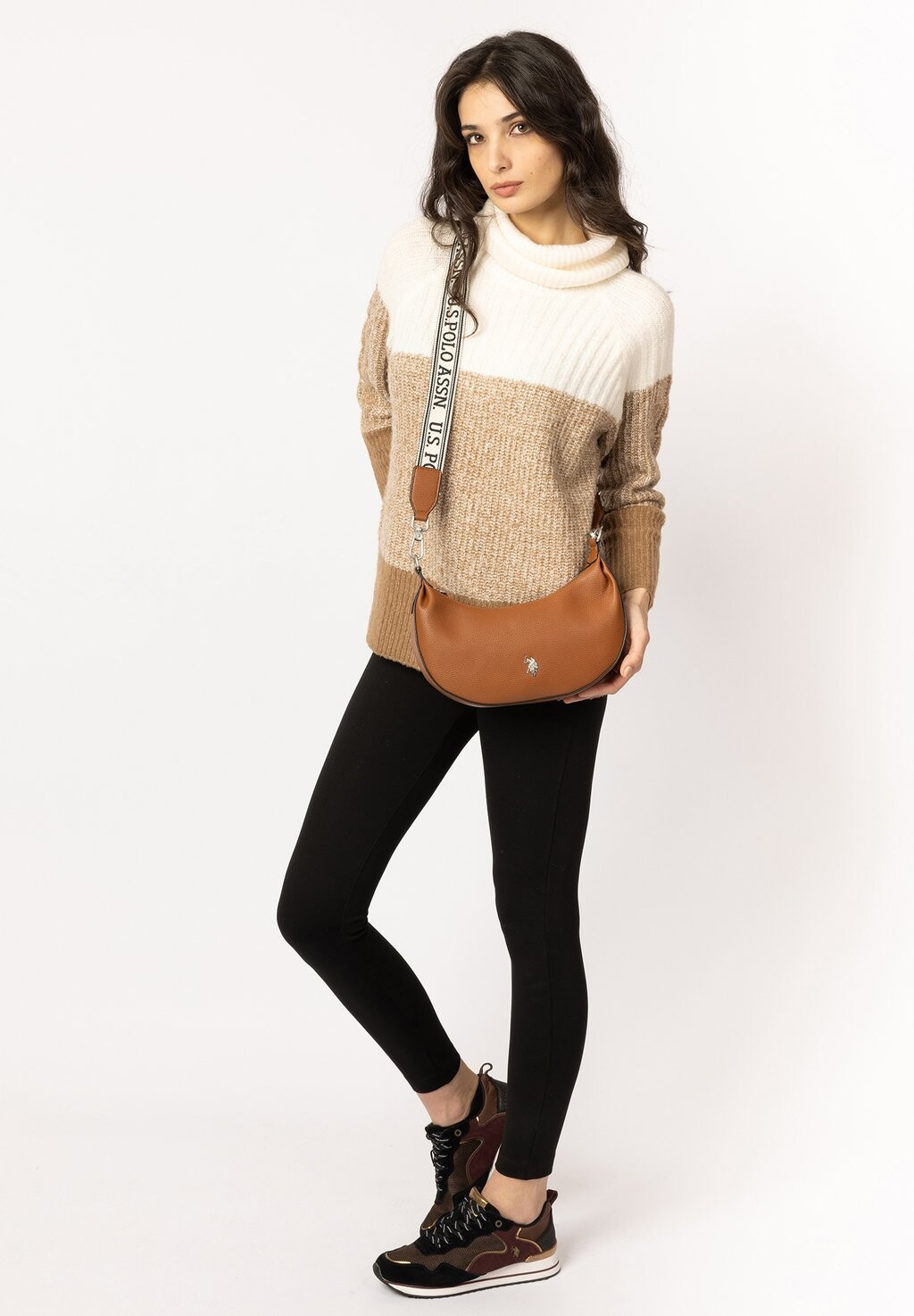 

Сумка через плечо New Mansion Mini Hobo U.S. Polo Assn., коричневый
