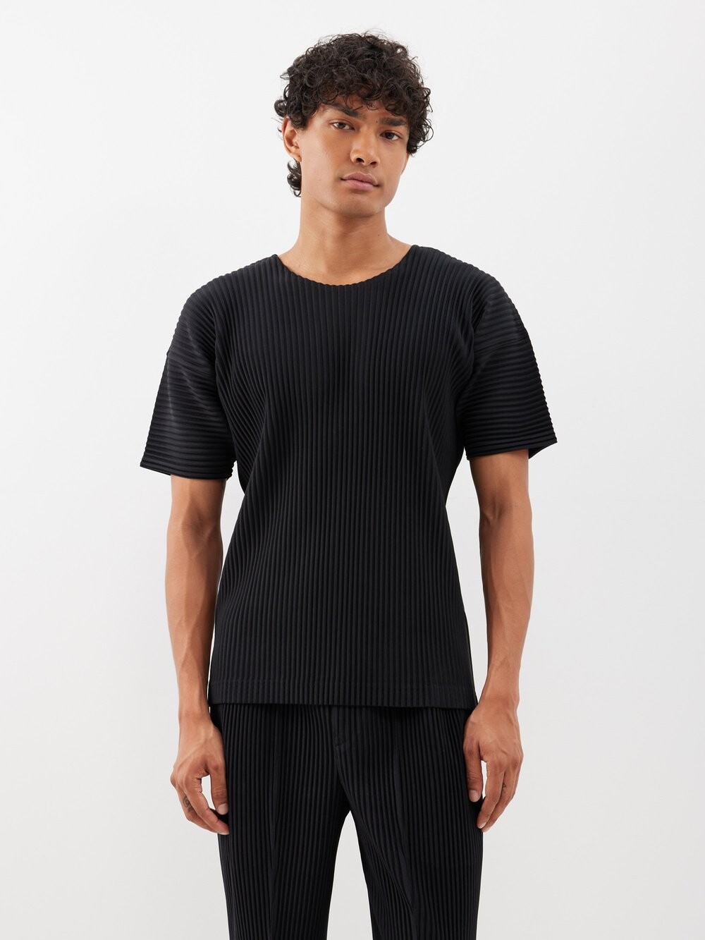 

Футболка со складками Homme Plissé Issey Miyake, черный