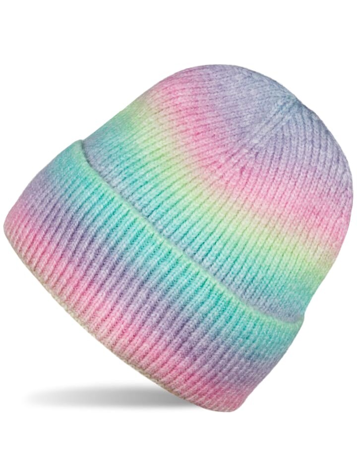 

Вязаная шапка styleBREAKER Strick, цвет türkis-limette-rosa-violett