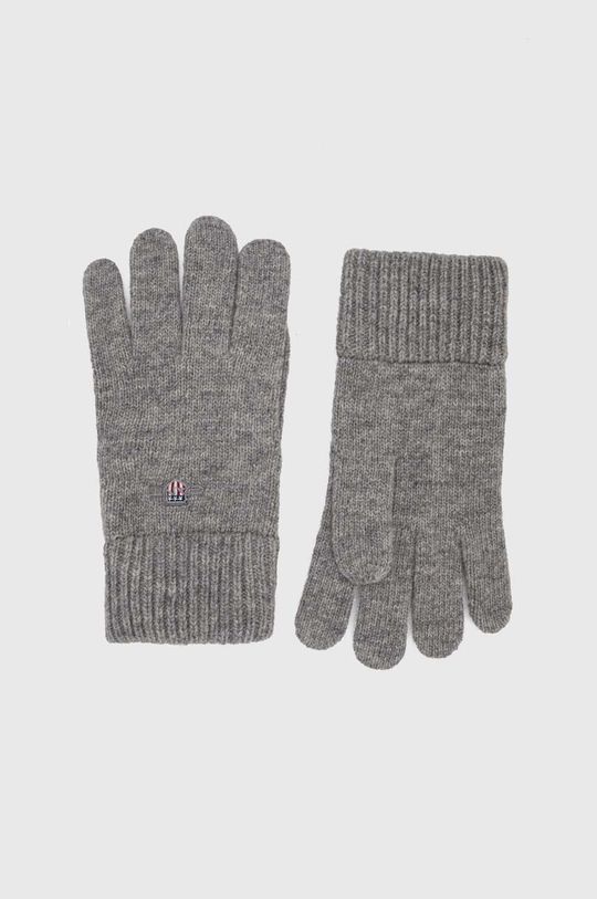 Гант шерстяные перчатки Gant, серый