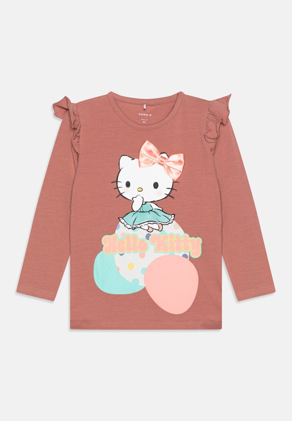 

Футболка с длинным рукавом Nmf Janice Hello Kitty Name it, цвет ash rose