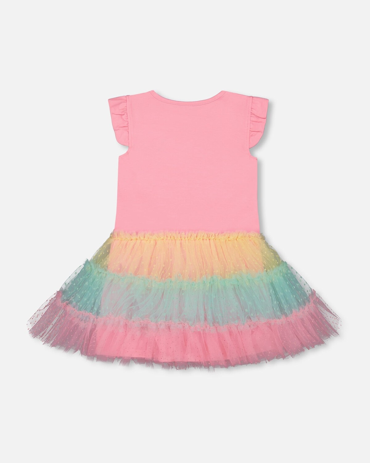 

Платье с коротким рукавом и тюлевой юбкой Bubble Gum Pink Deux par Deux