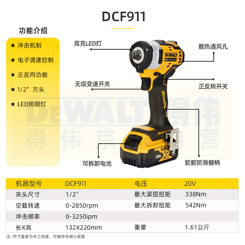 Гайковерт ударный Dewalt DCF911