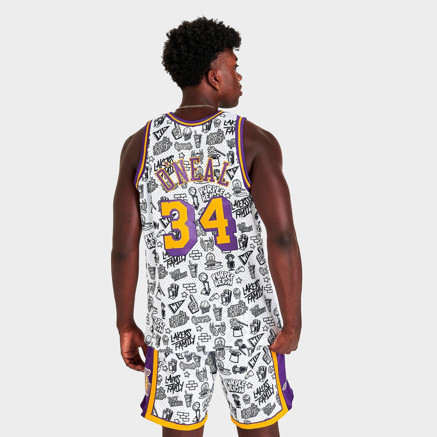 

Мужская футболка Mitchell & Ness Los Angeles Lakers NBA Shaquille O'Neal Swingman Jersey, белый
