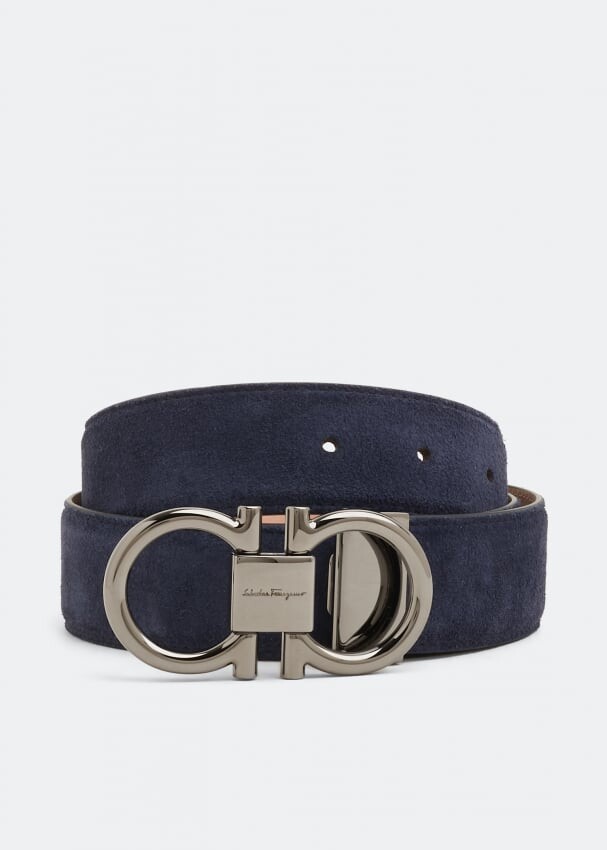 

Ремень FERRAGAMO Adjustable Gancini belt, синий