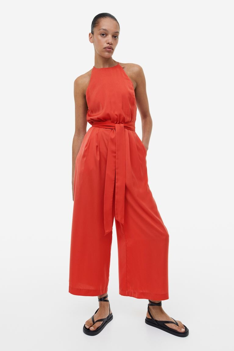

Атласный комбинезон H&M, красный