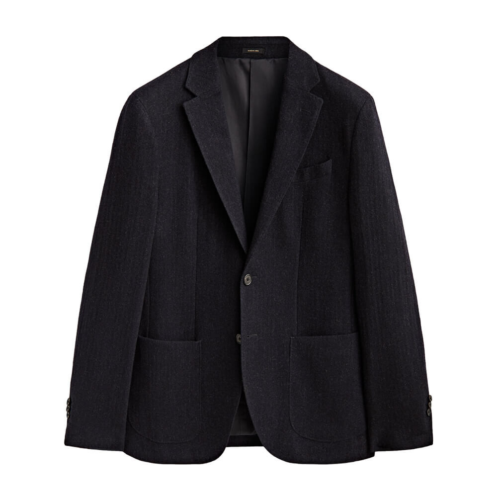 

Блейзер Massimo Dutti Party Wool, синий