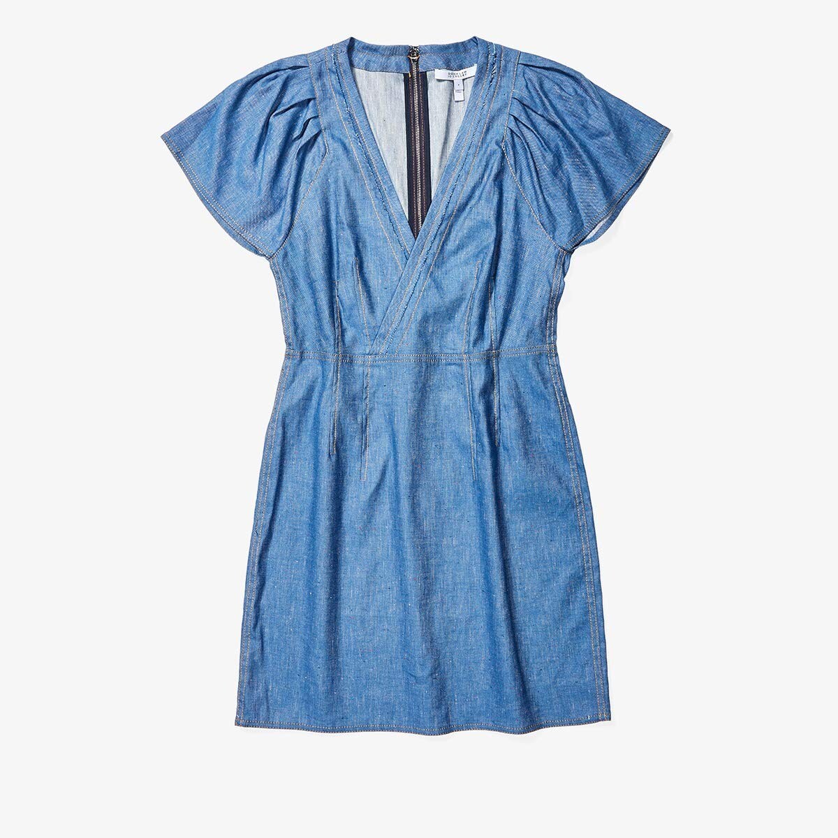 

Платье Derek Lam 10 Crosby, Cap Sleeve Fitted V-Neck Dress