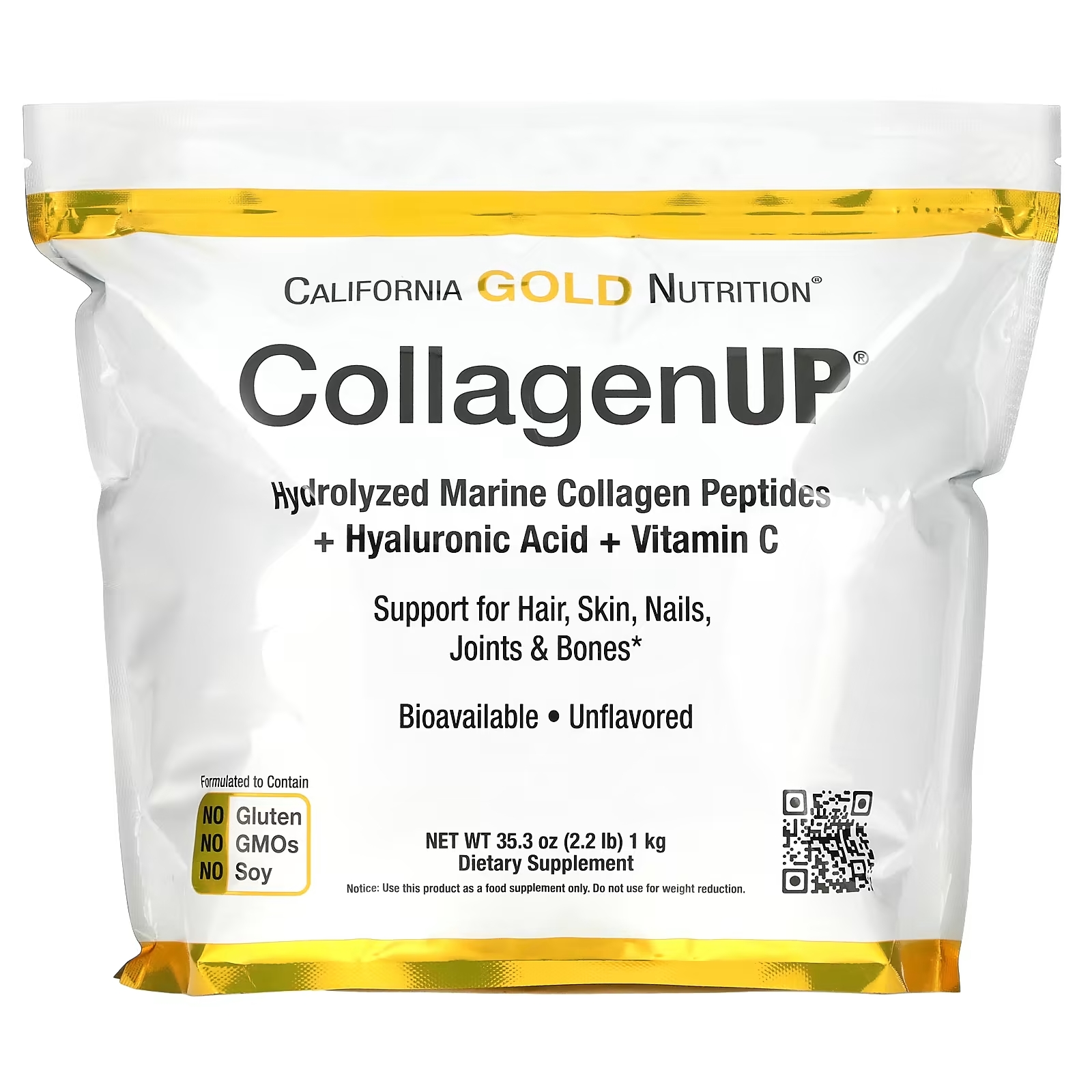 Коллаген без добавок California Gold Nutrition, 1000 г isopure коллаген без добавок 180 г 6 35 унции