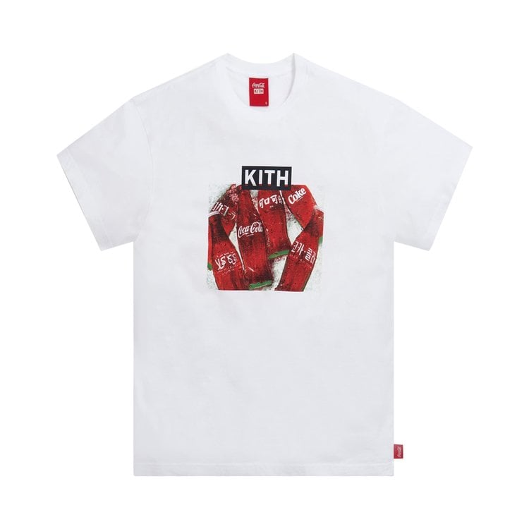 Футболка Kith x Coca-Cola Language Bottle Vintage Tee 'White', белый - фото