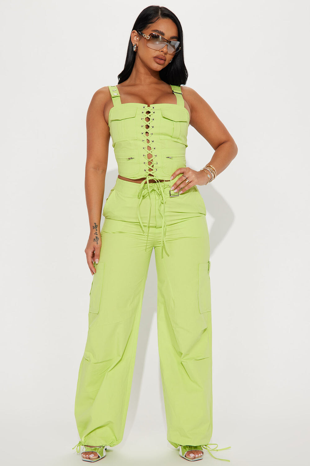 

Брюки Fashion Nova WTP14774, лаймовый
