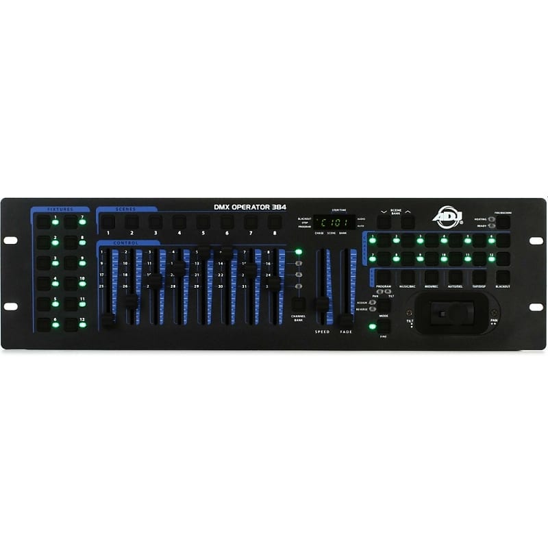 Программируемый MIDI-контроллер ADJ DMX OPERATOR 384 для монтажа в стойку American DJ machine operator panel for fagor 8055ap cnc8055ap cnc control system operator keypad film