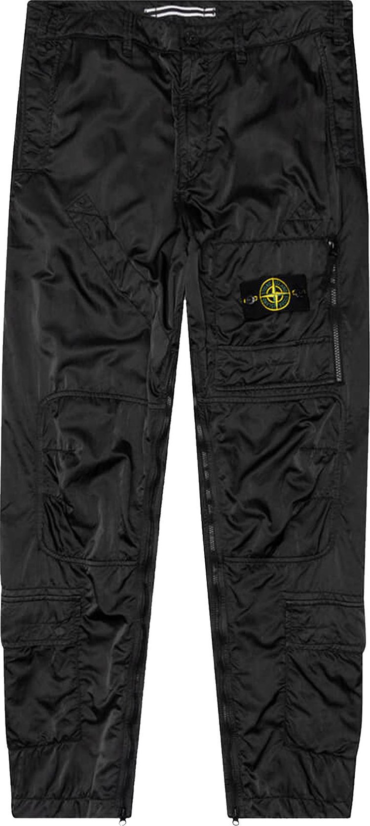 Брюки Stone Island Logo Patch Cargo Pants 'Black', черный