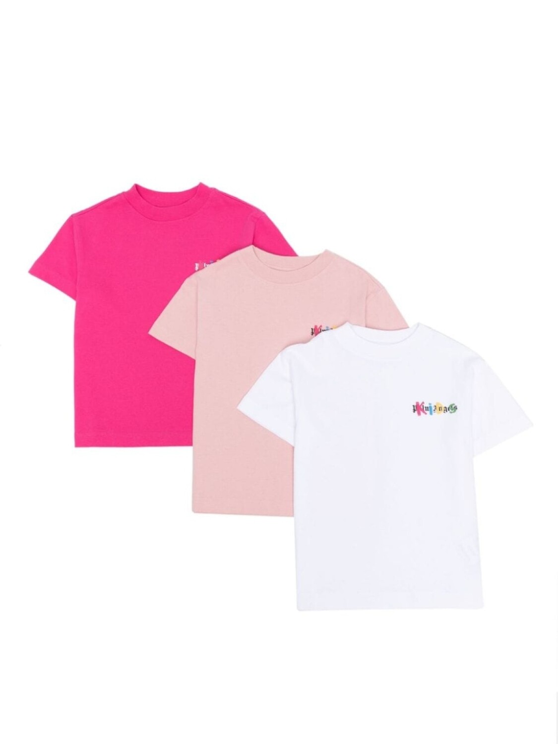 

Palm Angels Kids футболка с логотипом, розовый