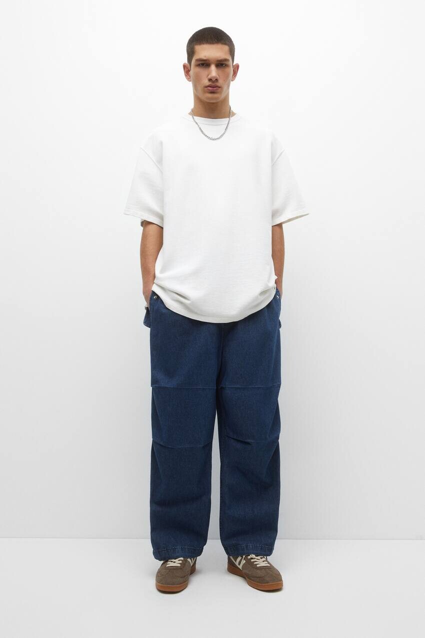 

Джинсы с парашютом Pull&Bear, синий