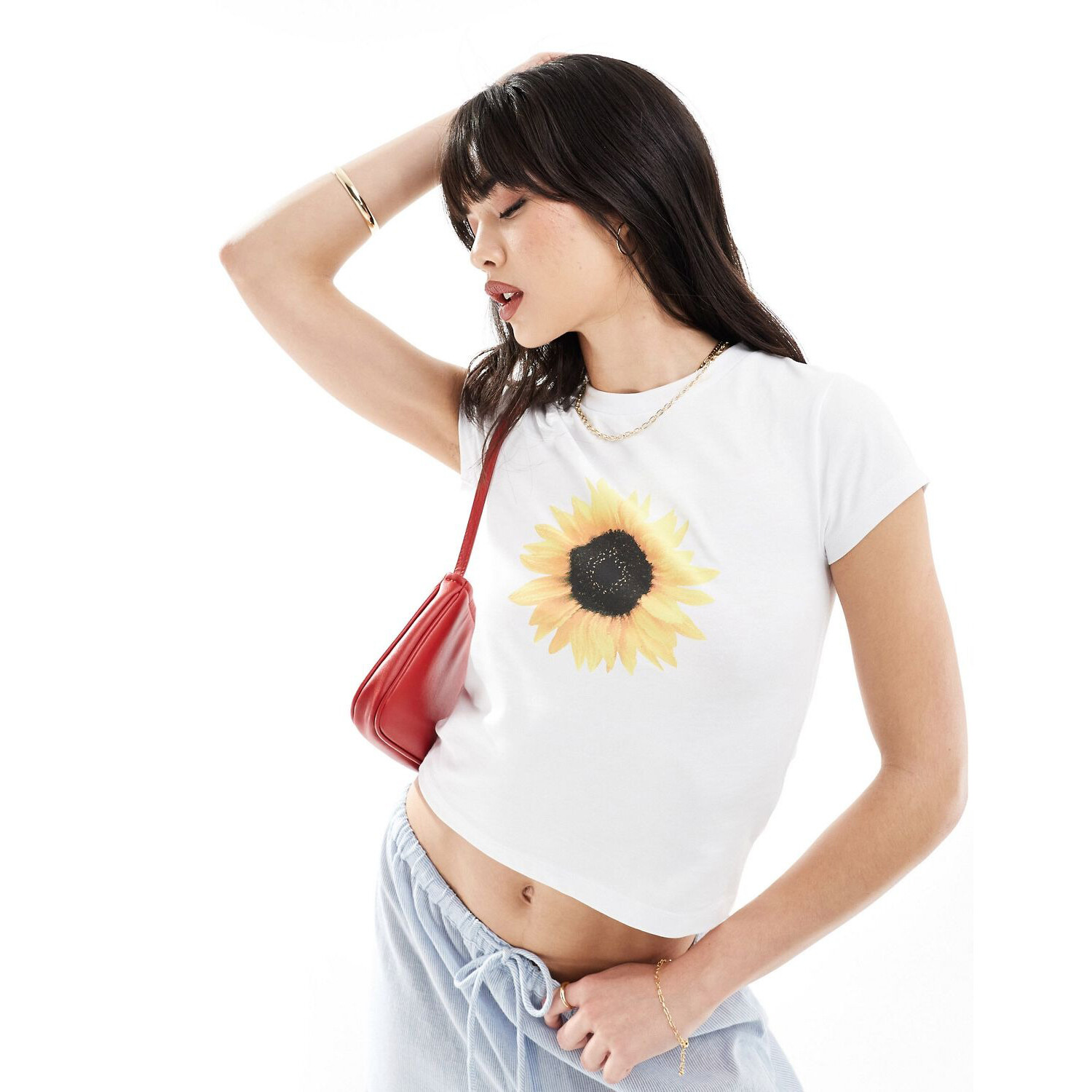 

Футболка Asos Design With Sunflower Graphic, белый