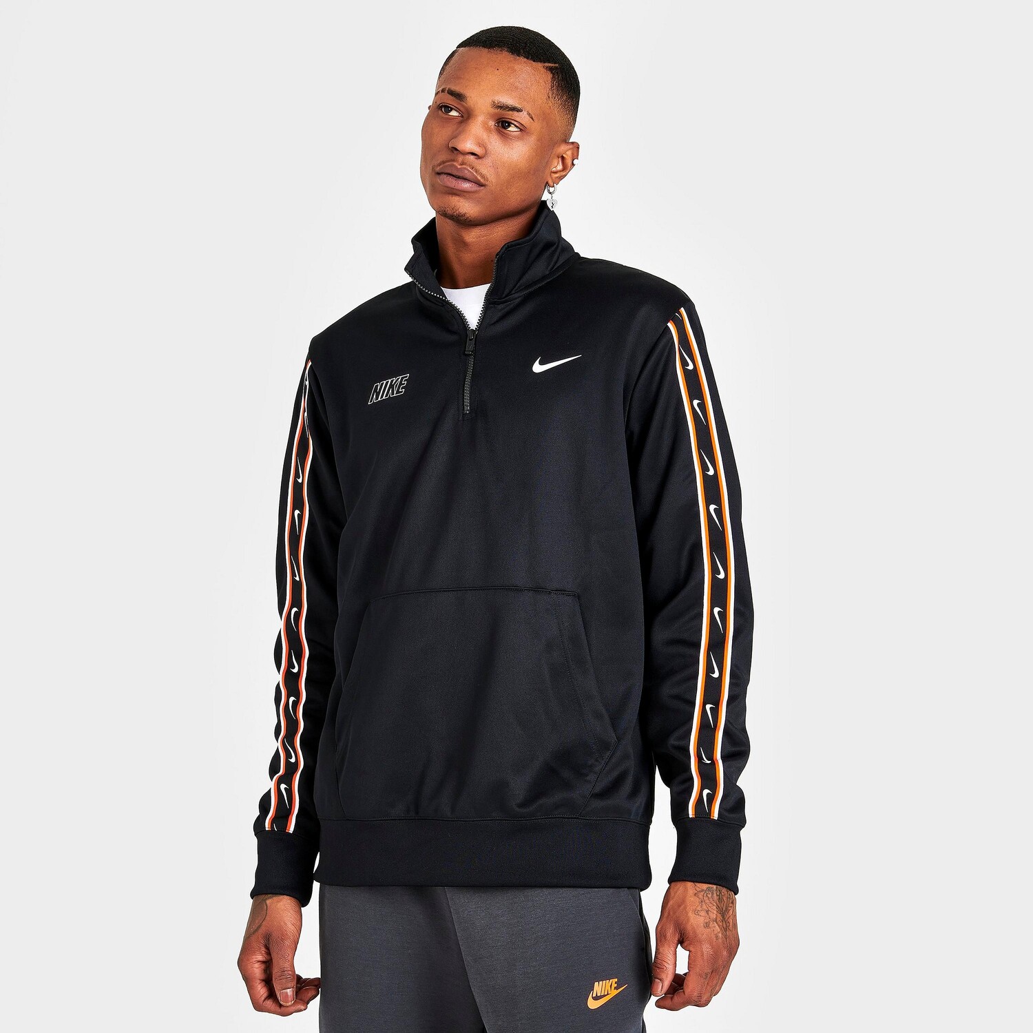 

Мужской топ с молнией до половины Nike Sportswear Repeat Logo, черный