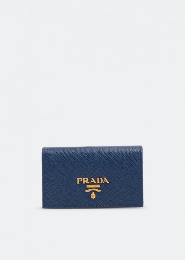 

Картхолдер PRADA Saffiano leather cardholder, синий