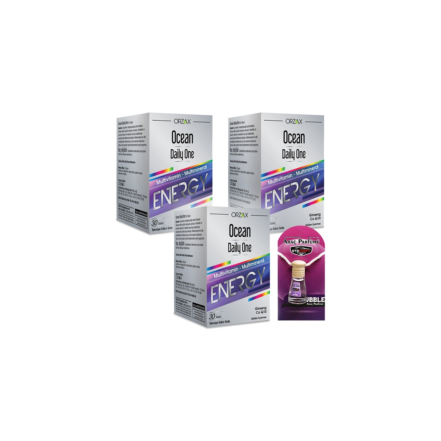 

Orzax Ocean Daily One Energy Tablet x 3 шт. + автомобильный ароматизатор