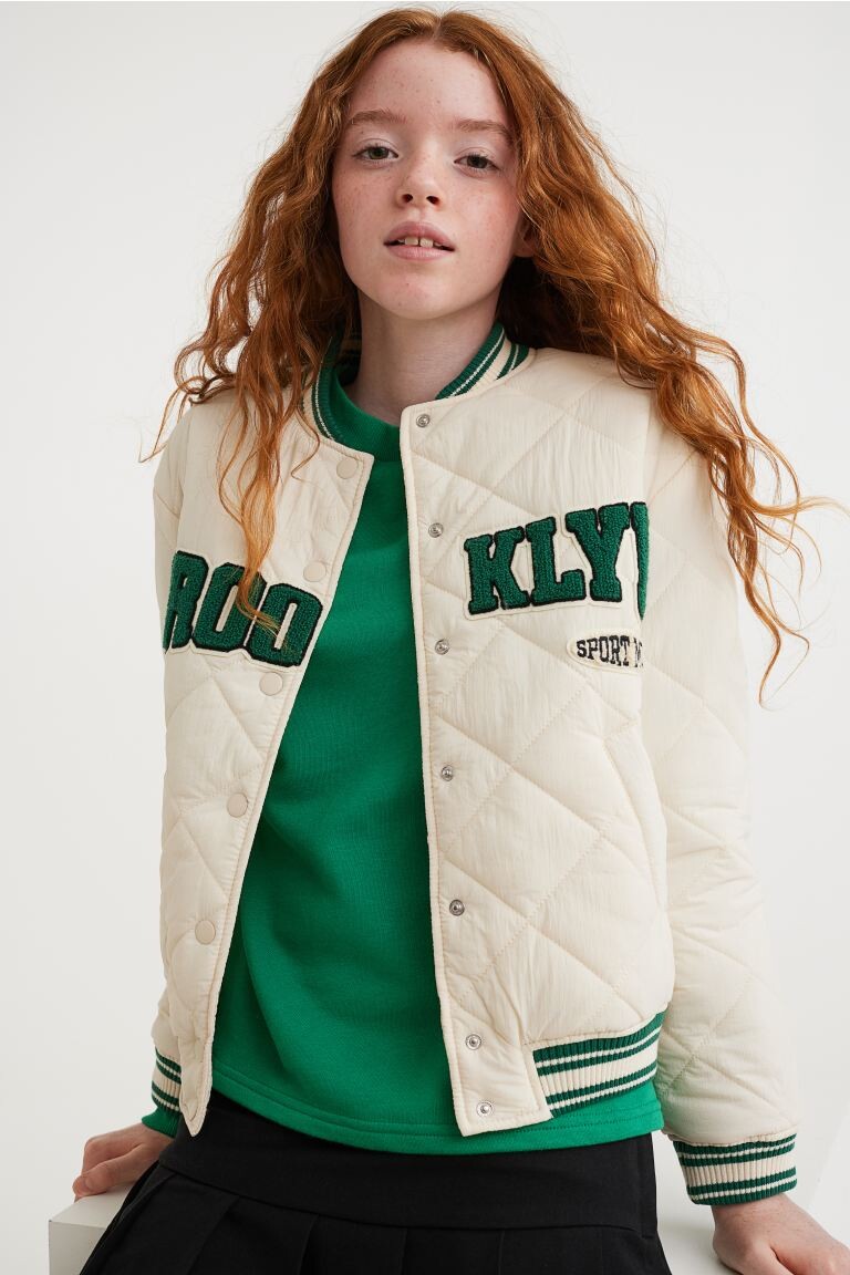 

Бейсбольная куртка H&M Brooklyn, кремовый
