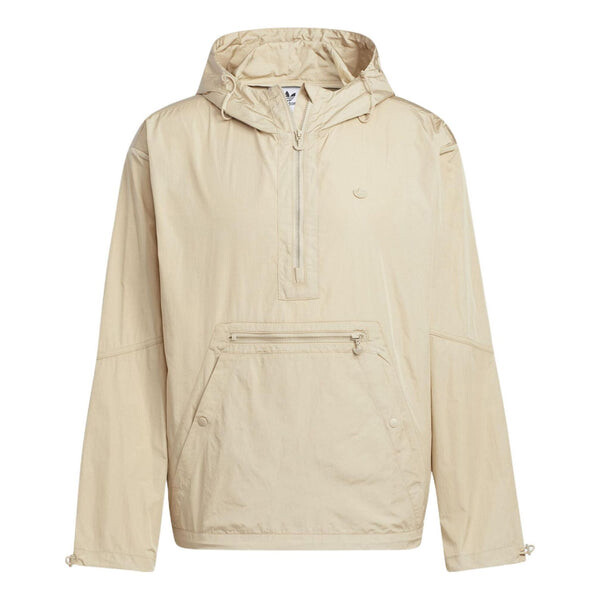 

Толстовка Adidas originals Solid Color Half Zipper Hooded Straight Long Sleeves Coffee, Белый