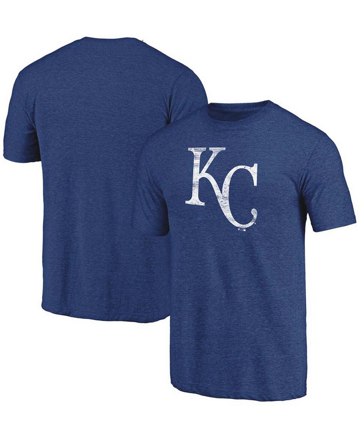 

Мужская футболка royal kansas city royals weathered с официальным логотипом tri-blend Fanatics
