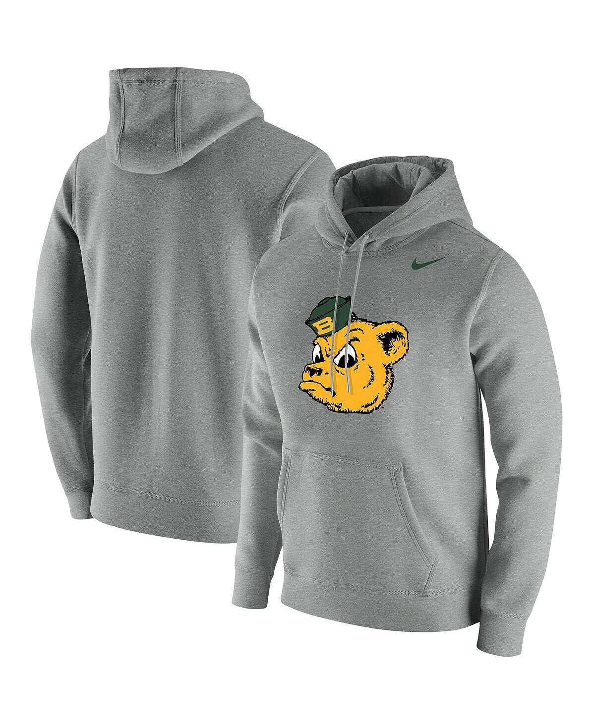 

Мужская толстовка с капюшоном baylor bears из меланжевого серого цвета с винтажным школьным логотипом Nike, мульти