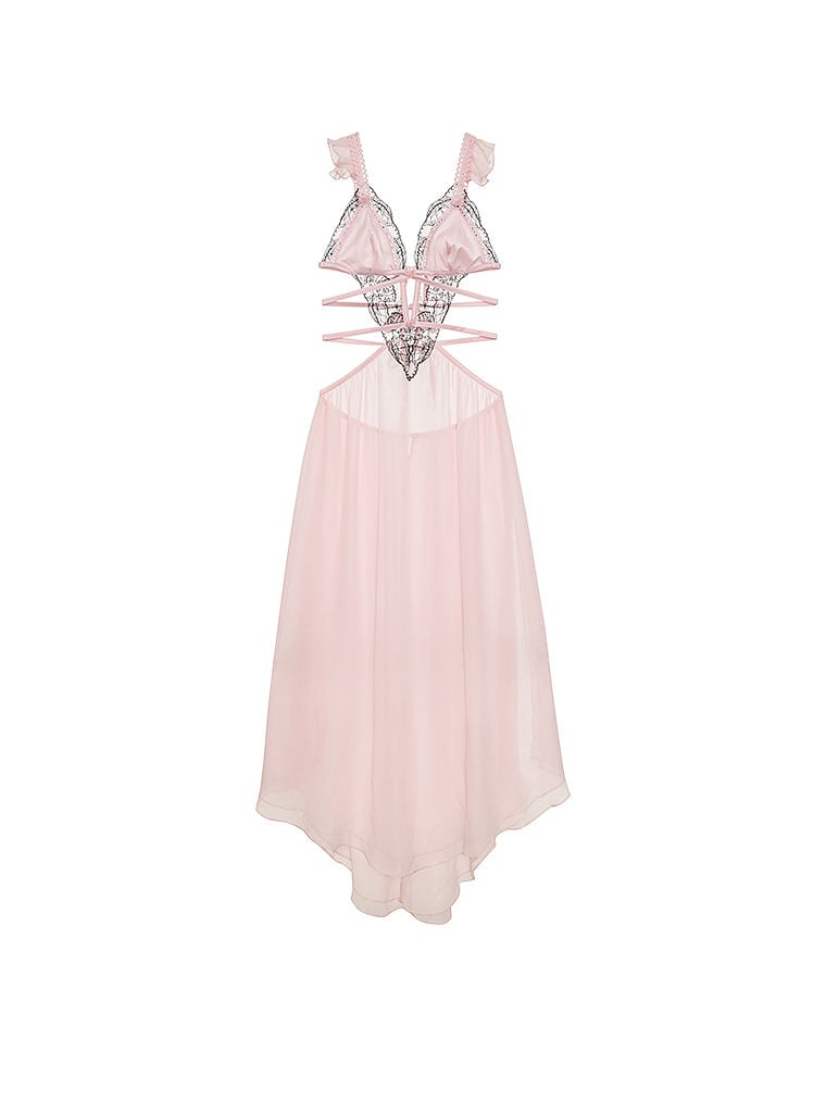 Платье For Love & Lemons Rue Maxi Slip, розовый платье макси for love