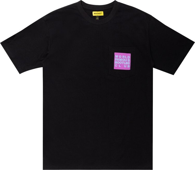 

Футболка Market World Famous Bootleg Club Pocket Tee 'Black', черный
