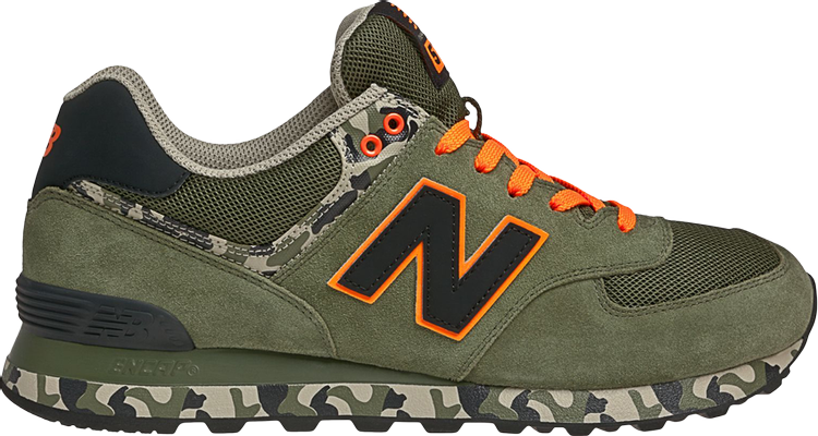 Кроссовки New Balance 574 'Camo Pack - Army Green', зеленый - фото