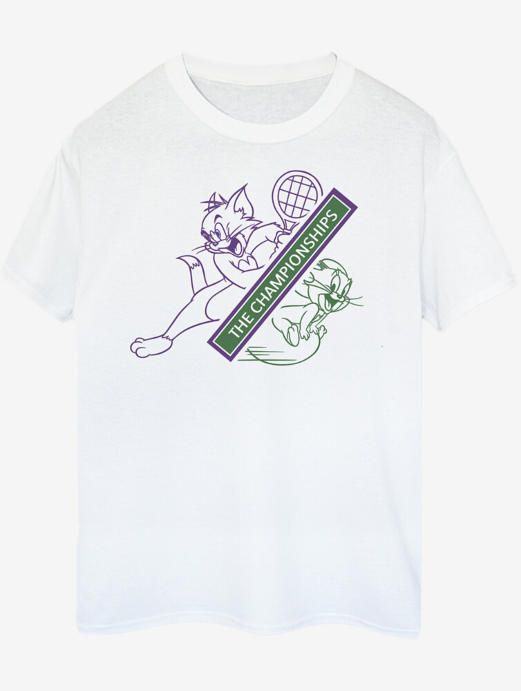 

Белая футболка для взрослых NW2 Tom & Jerry Tennis Championship George., белый