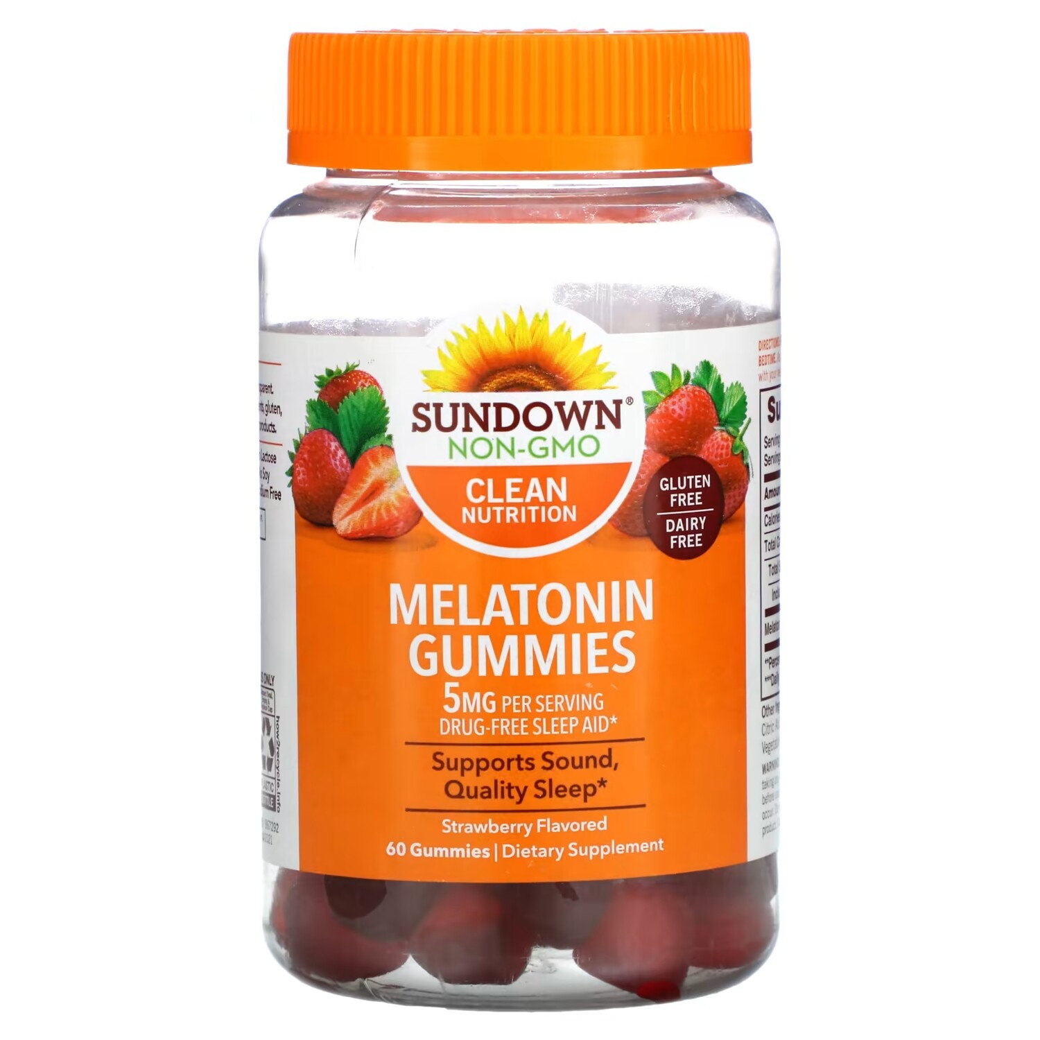 

Жевательные Конфеты с Мелатонином Sundown Naturals со вкусом клубники, 60 конфет
