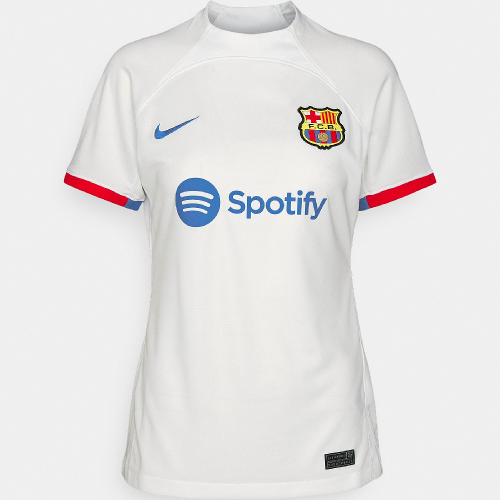 Футболка Nike Performance FC Barcelona Stadium Short Sleeve Away, белый/красный/синий футболка zara ribbed short sleeve светло розовый