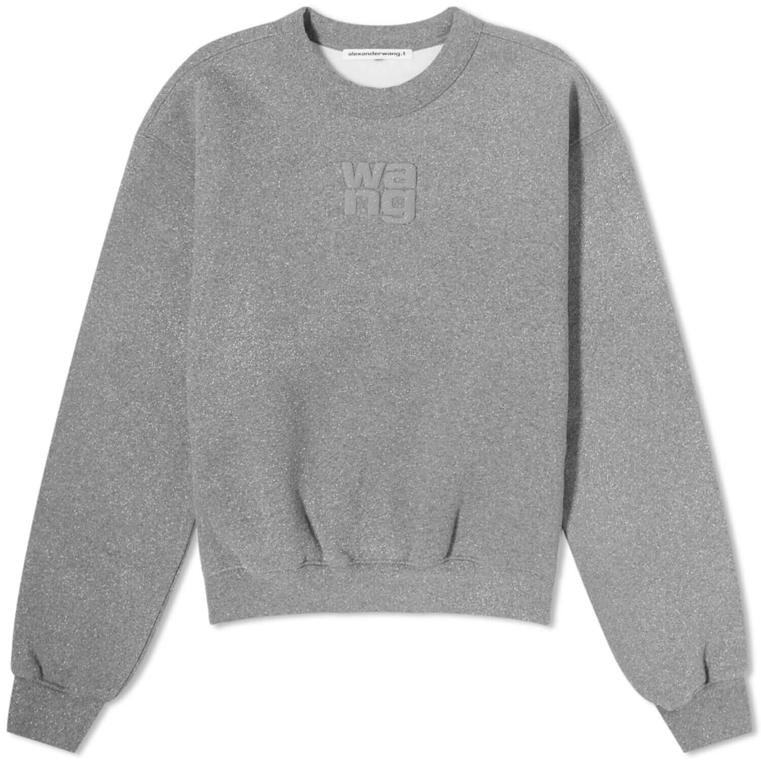 

Свитшот Alexander Wang Glitter Essential Terry, серый