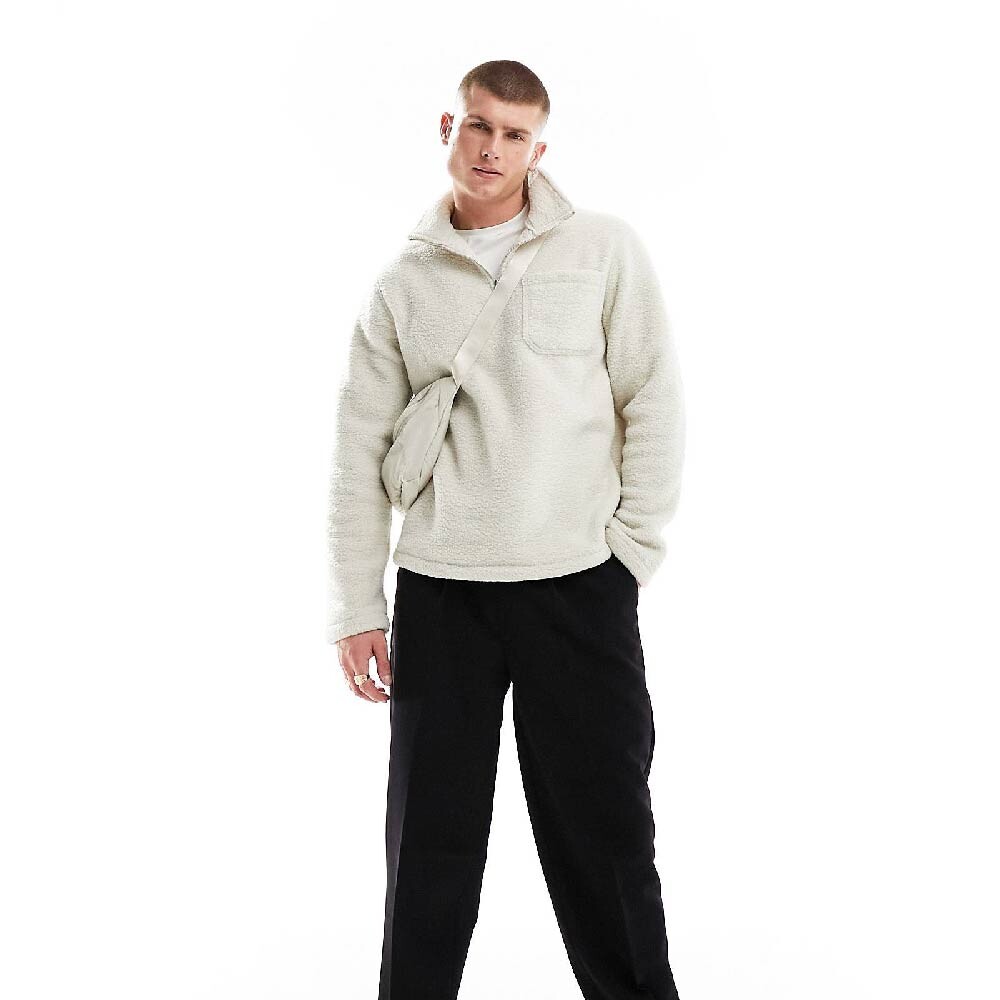 

Свитшот Jack & Jones Fleece 1/4 Zip, серый