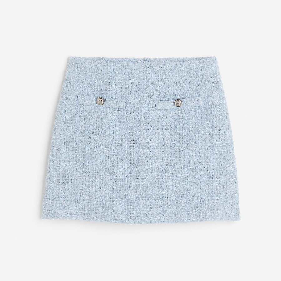 

Юбка H&M Bouclé Mini, голубой