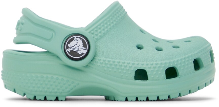 

Детские зеленые классические сабо Crocs