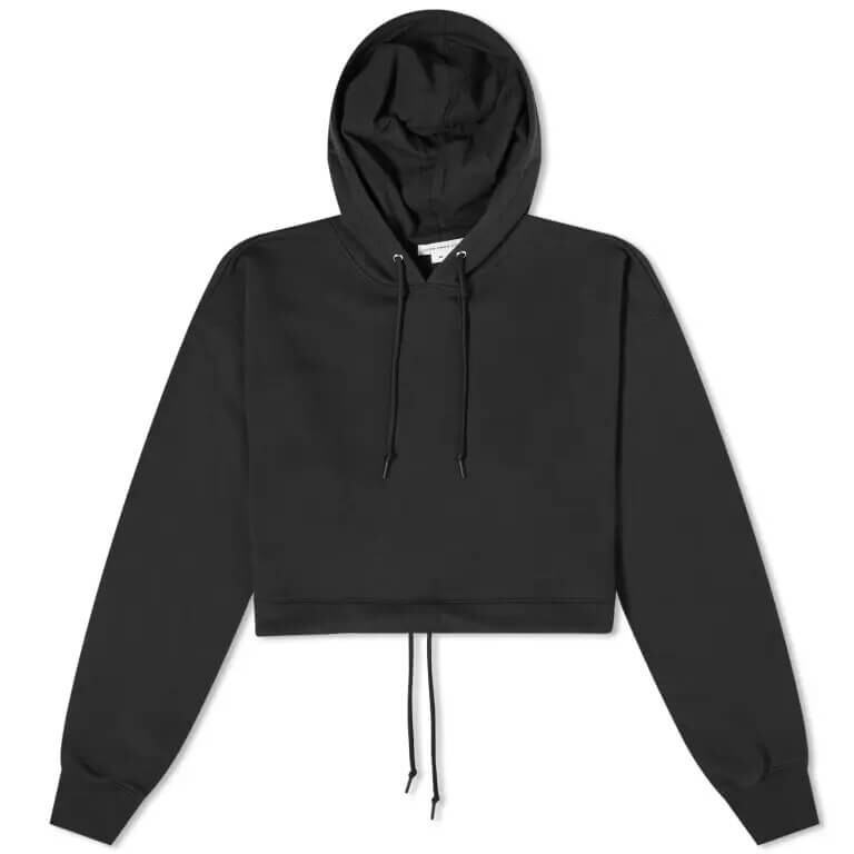 

Худи Good American Brushed Fleece Crop, черный