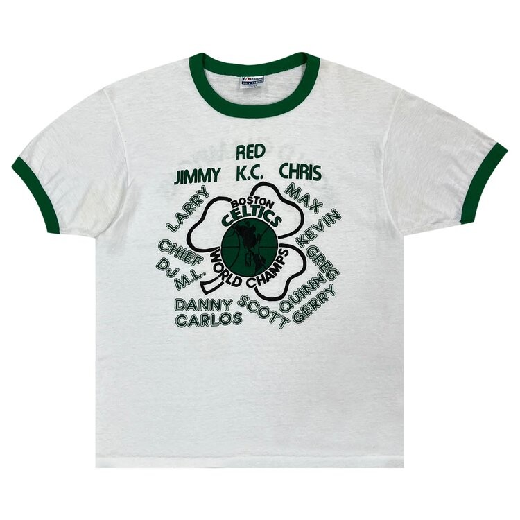 

Футболка Vintage Boston Celtics Championship Ringer Tee 'White', белый