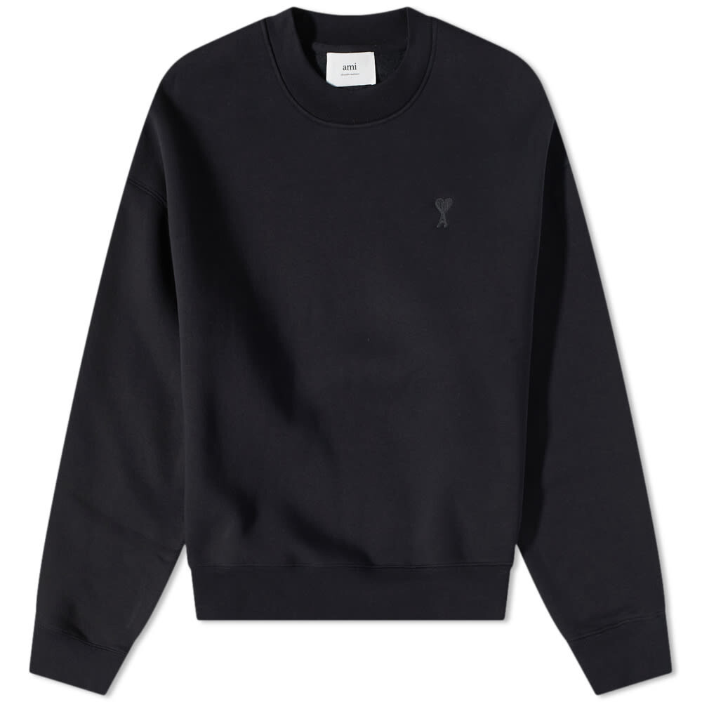 

Толстовка AMI Tonal Heart Crew Sweat, Черный