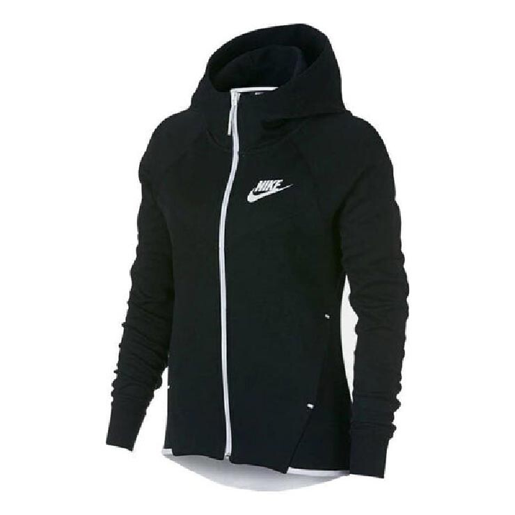 

Худи Nike Tech Fleece FZ, черный/белый