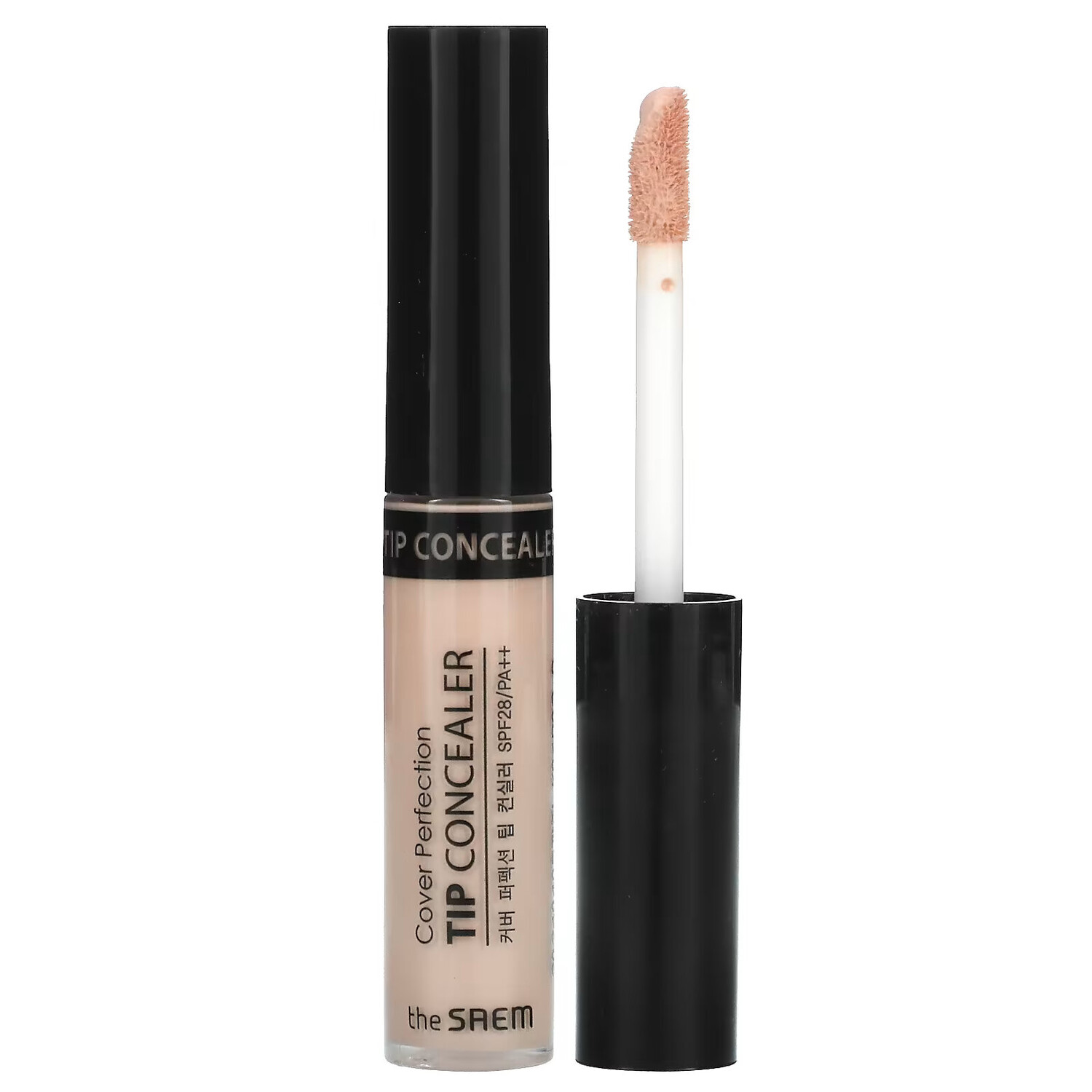

The Saem, Cover Perfection, консилер для кончиков волос, SPF 28 PA ++, осветлитель, 0,23 унции