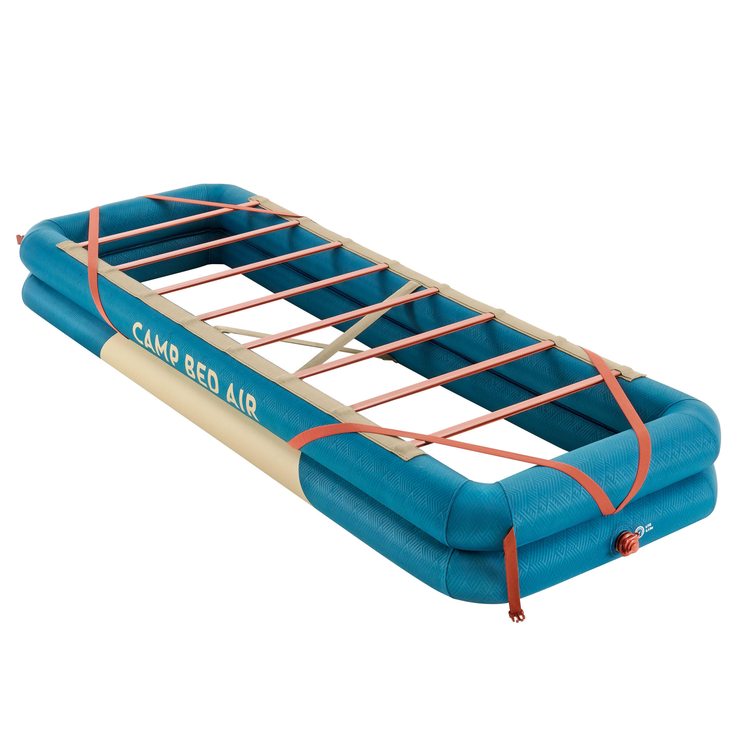 Кровать для кемпинга Quechua надувная 1-местная 70 см Camp Bed Air, сине-оранжевая чехол кобура mypads pochette для lenovo vibe c2 5 0