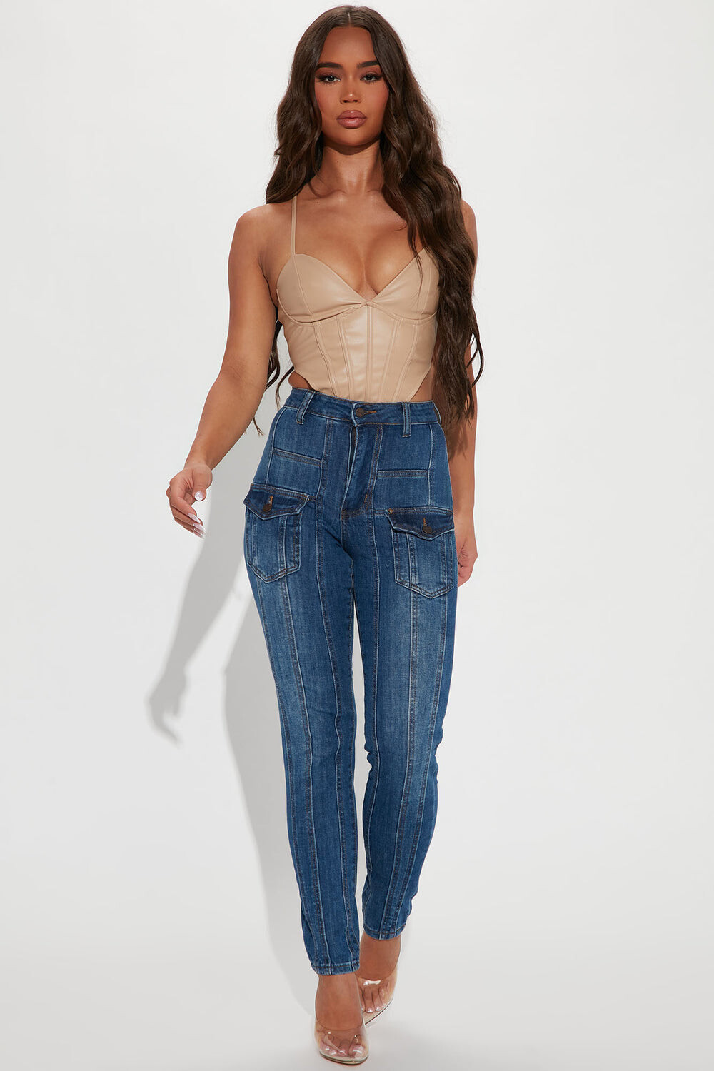 

Джинсы скинни Fashion Nova AP40338, синий