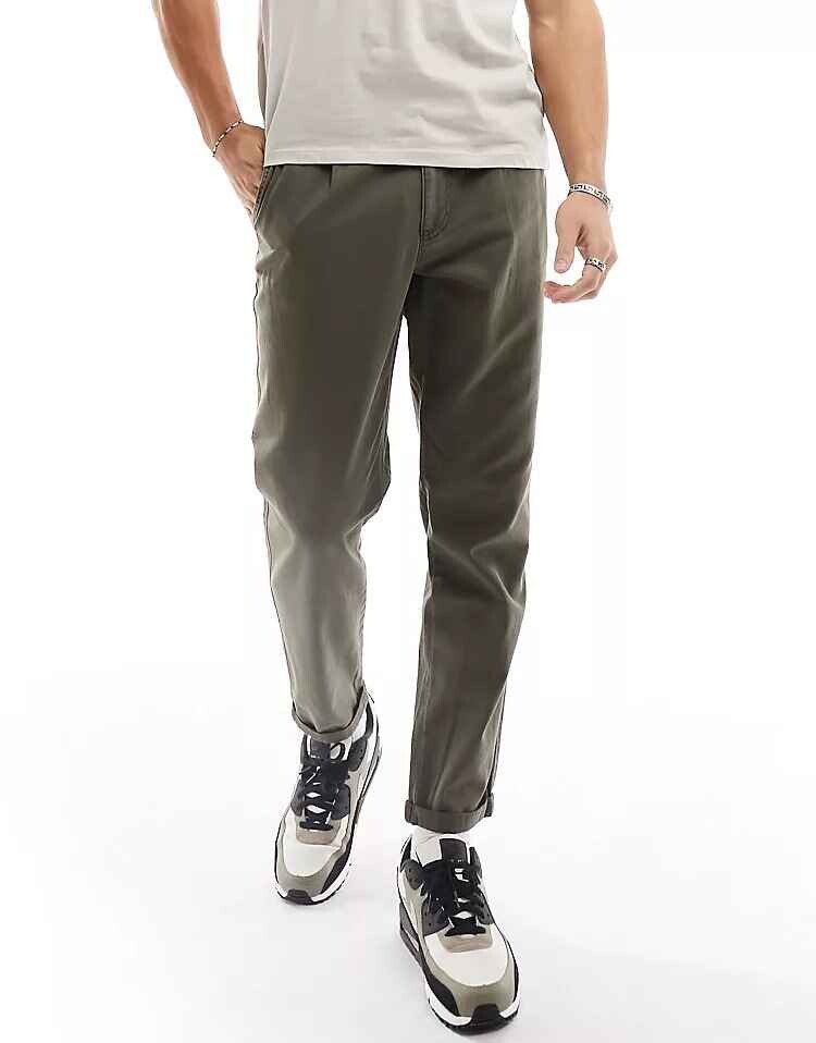 Брюки Asos Design Classic Rigid Chino, хаки