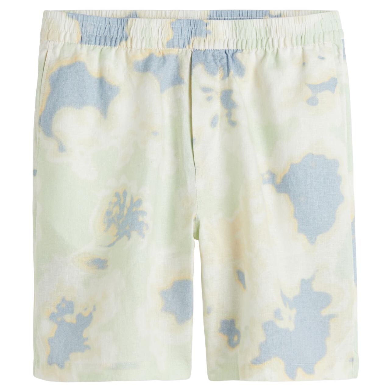 

Шорты H&M Patterned Relaxed Fit Patterned Linen, светло-зеленый