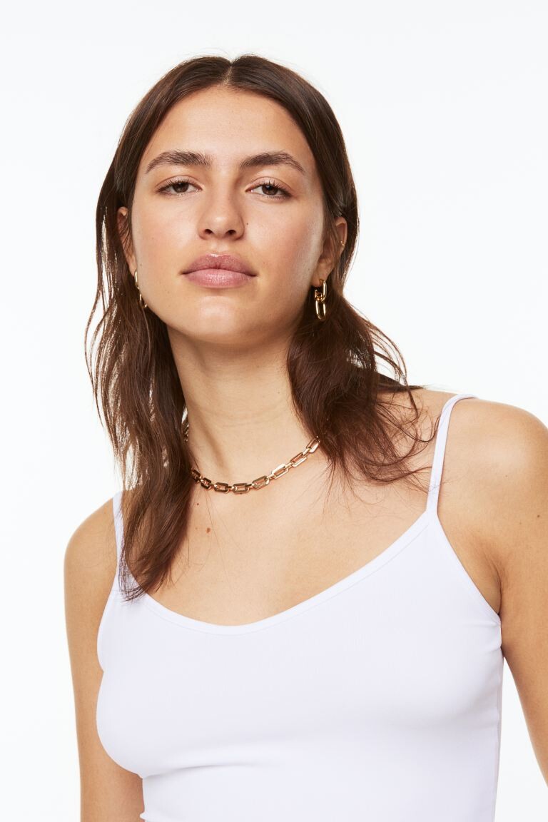 

Топ без рукавов H&M, белый