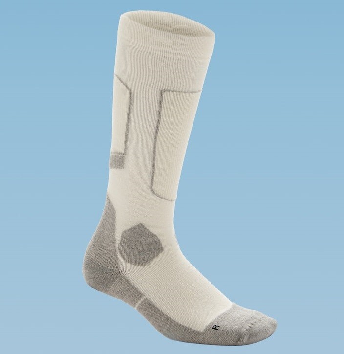 

Носки Oysho Long Ski With Wool And 17% Silk, белый, серый