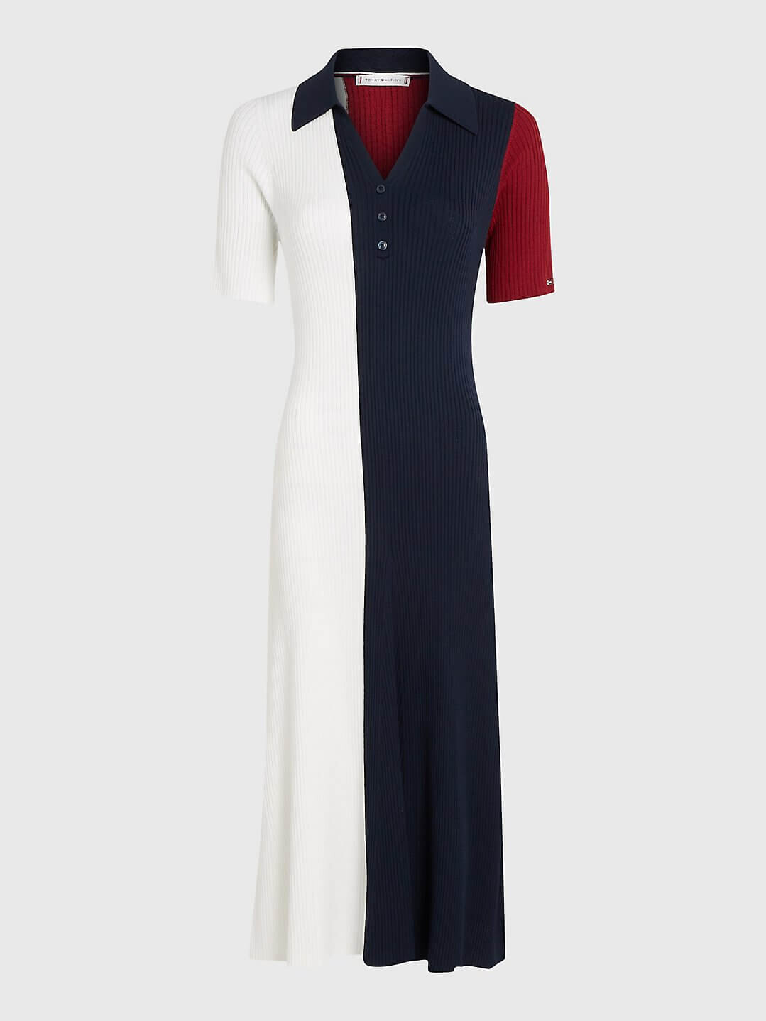 

Платье Colorblock Polo Midi, темно-синий/красный/экрю