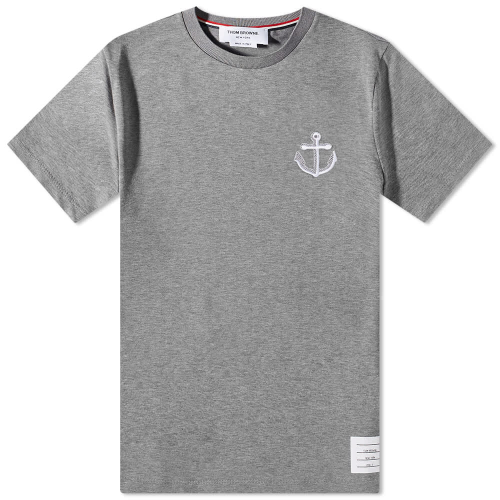 

Футболка Thom Browne Anchor Print Tee, Серый